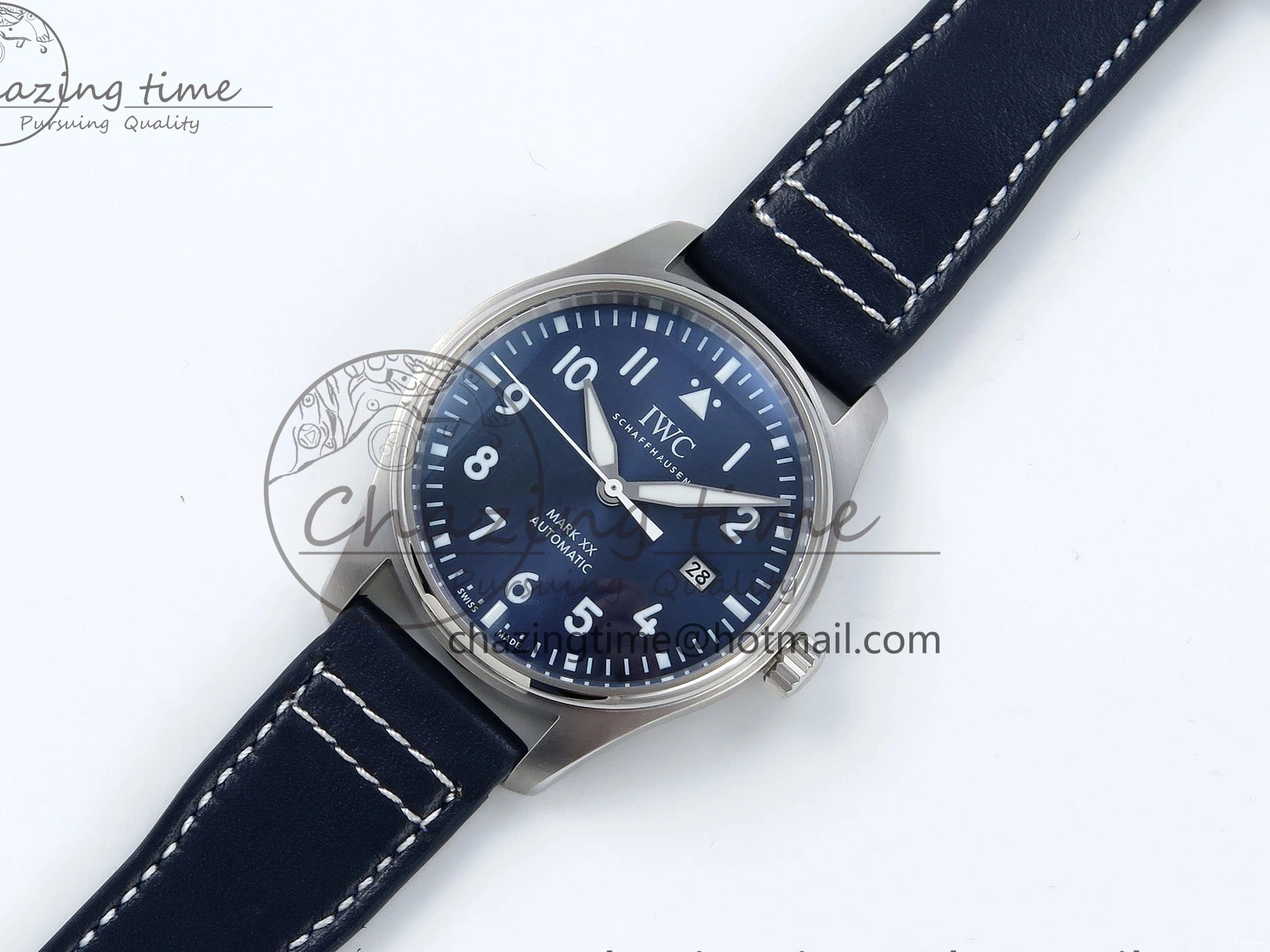 MIROTIME 0508 DailyWear Pilot Mark XX BLSF 1:1 Best Edition Blue Dial on Blue Leather Strap MIYOTA 7022